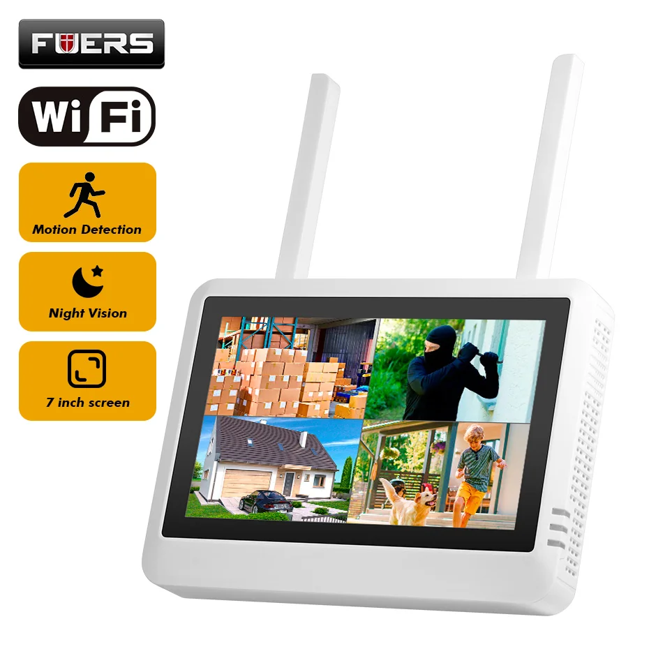 Home Security Systems - Sistem Keamanan NVR Nirkabel FUERS 8CH