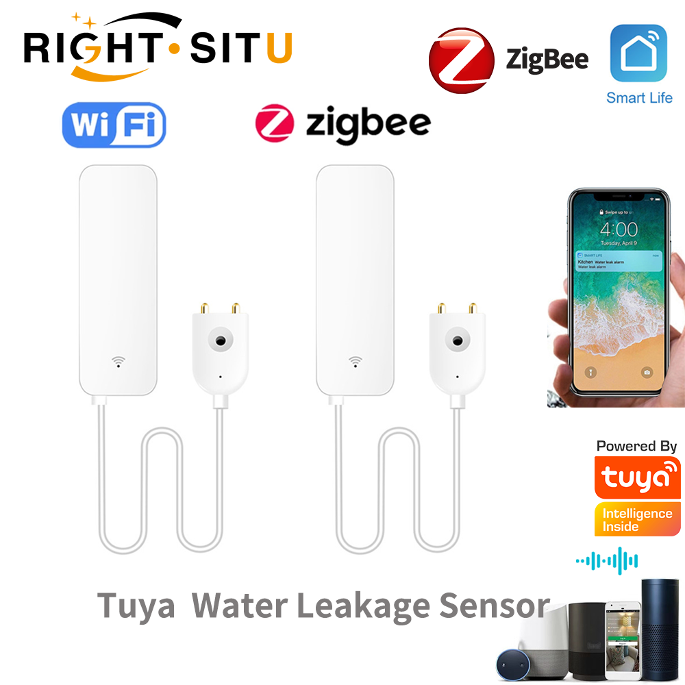 Home Security Devices - Sensor Kebocoran Air WiFi Tuya, Detektor