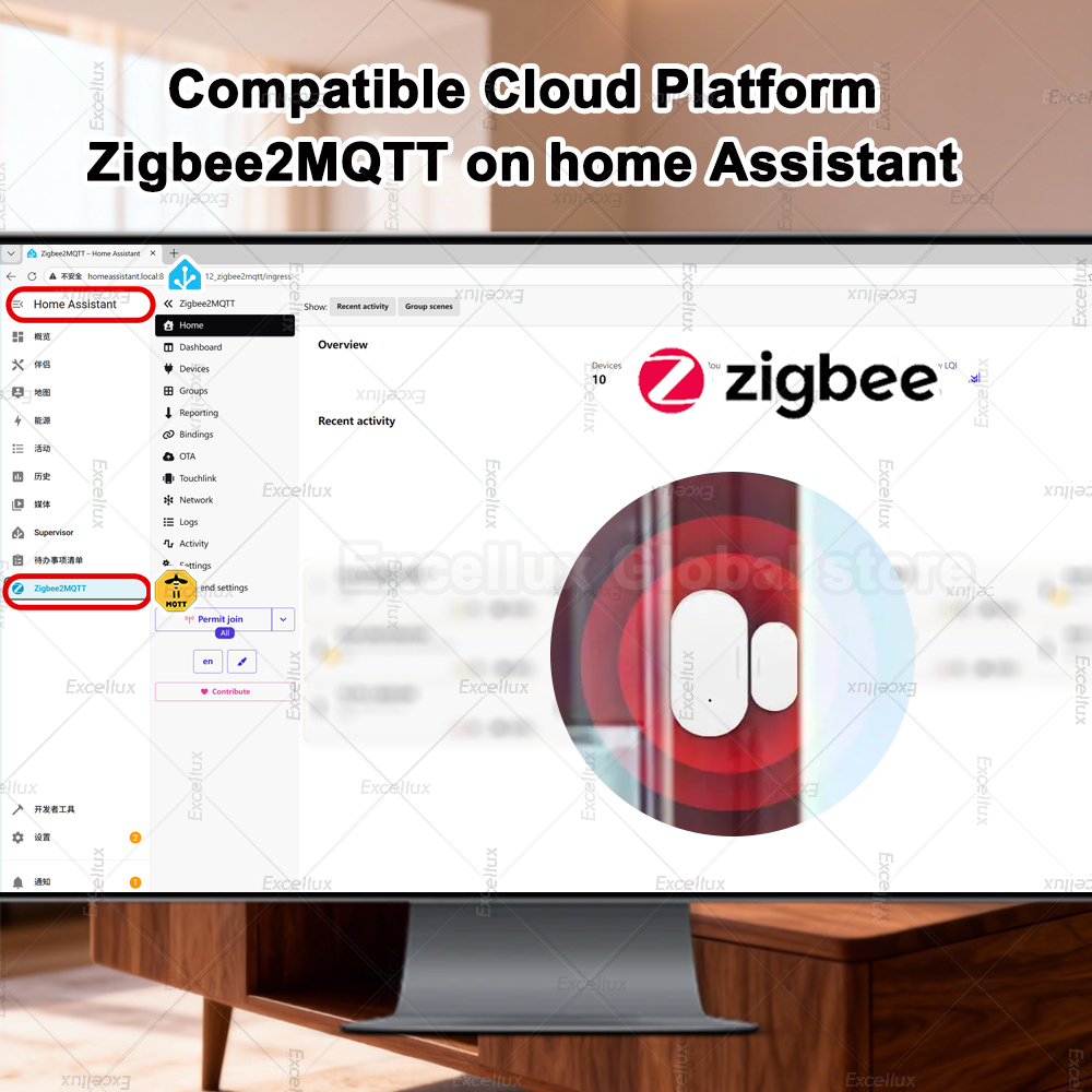 Zigbee 3.0 Sensor Jendela Pint - Home Security Tools ulasan dan harga