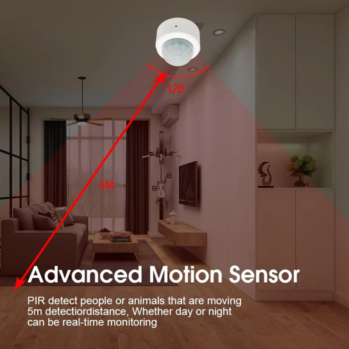 Sensor Gerak Zigbee PIR Detekt - Home Security Tools ulasan dan harga