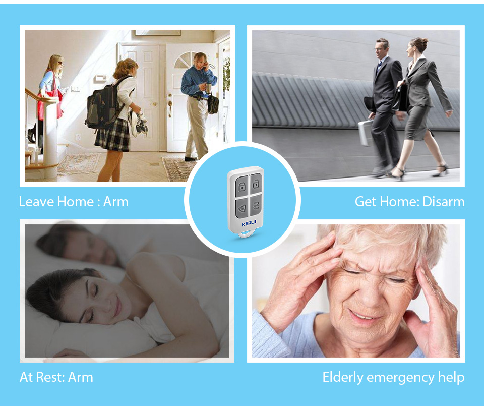 KERUI Gantungan Kunci 4 Tombol - Home Security Tools ulasan dan harga