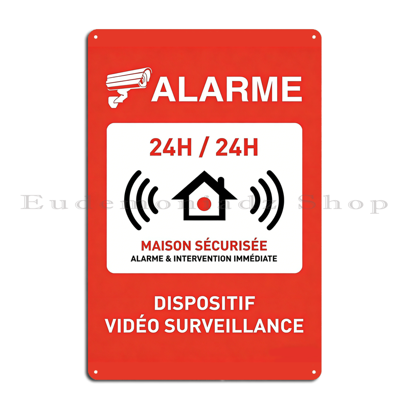 Plakat Logam Sistem Alarm 24 J - Home Security Systems ulasan dan harga