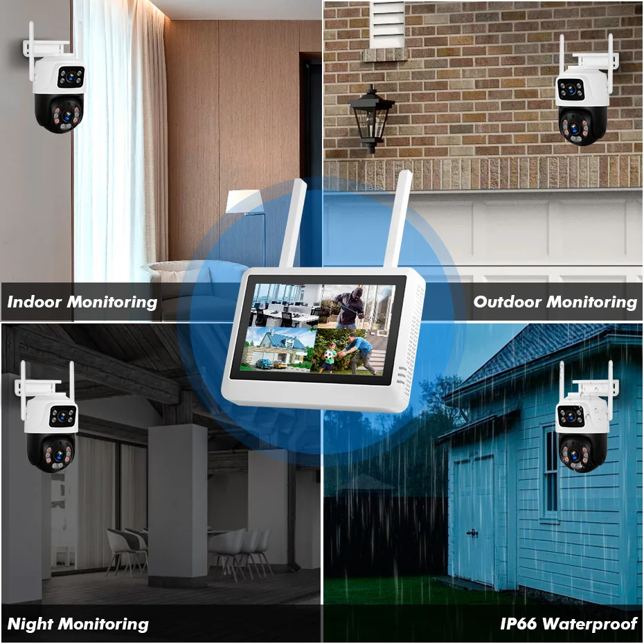 Sistem Keamanan NVR Nirkabel F - Home Security Systems ulasan dan harga