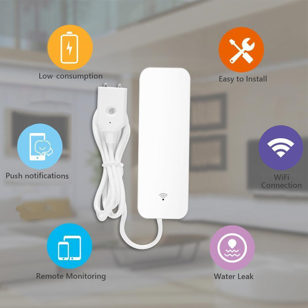 Sensor Kebocoran Air WiFi Tuya - Home Security Devices ulasan dan harga