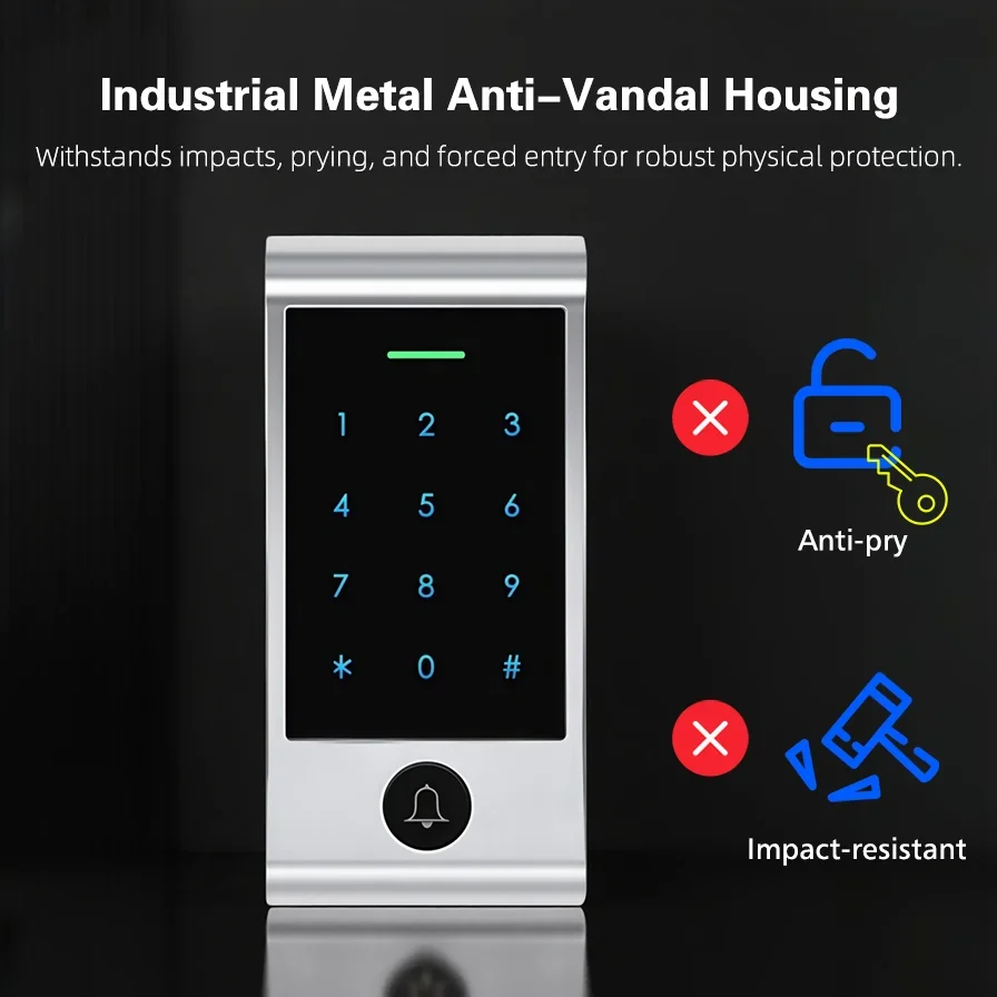 Sistem Akses Keypad Sentuh Kon - Home Security Systems ulasan dan harga