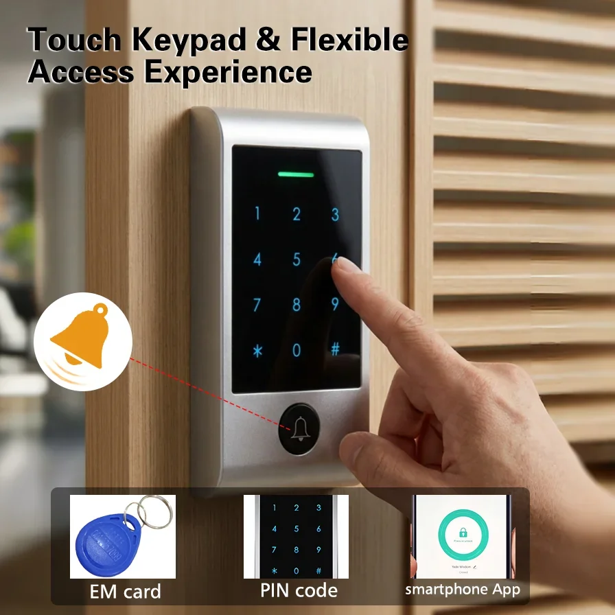 Sistem Akses Keypad Sentuh Kon - Home Security Systems ulasan dan harga