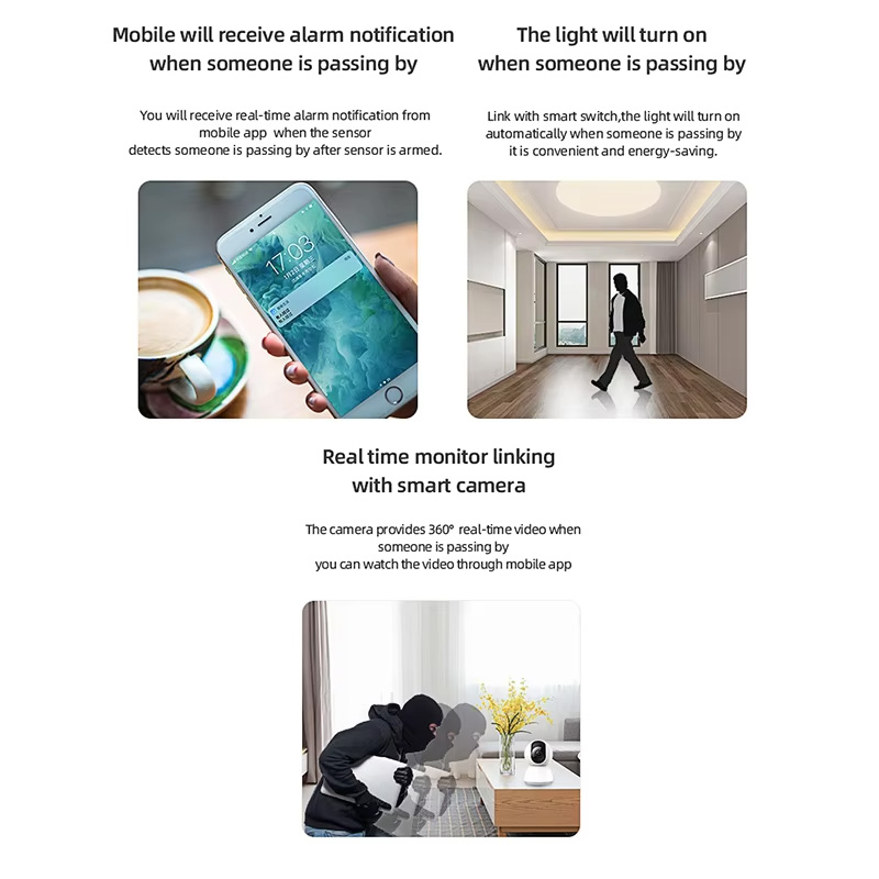 Sensor Gerak PIR Cerdas WiFi Z - Home Security Tools ulasan dan harga