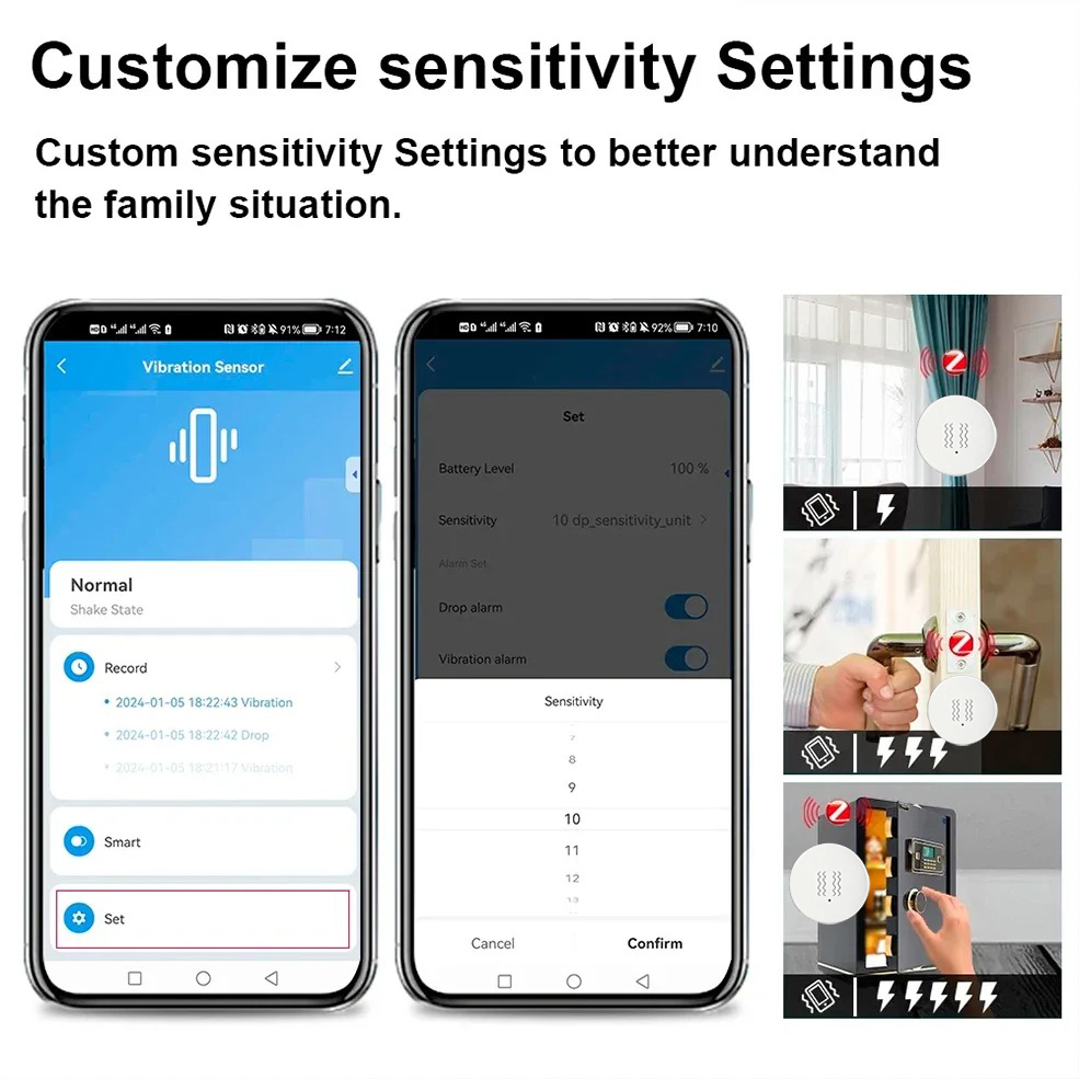 Tuya ZigBee Sensor Getaran & K - Home Security Systems ulasan dan harga