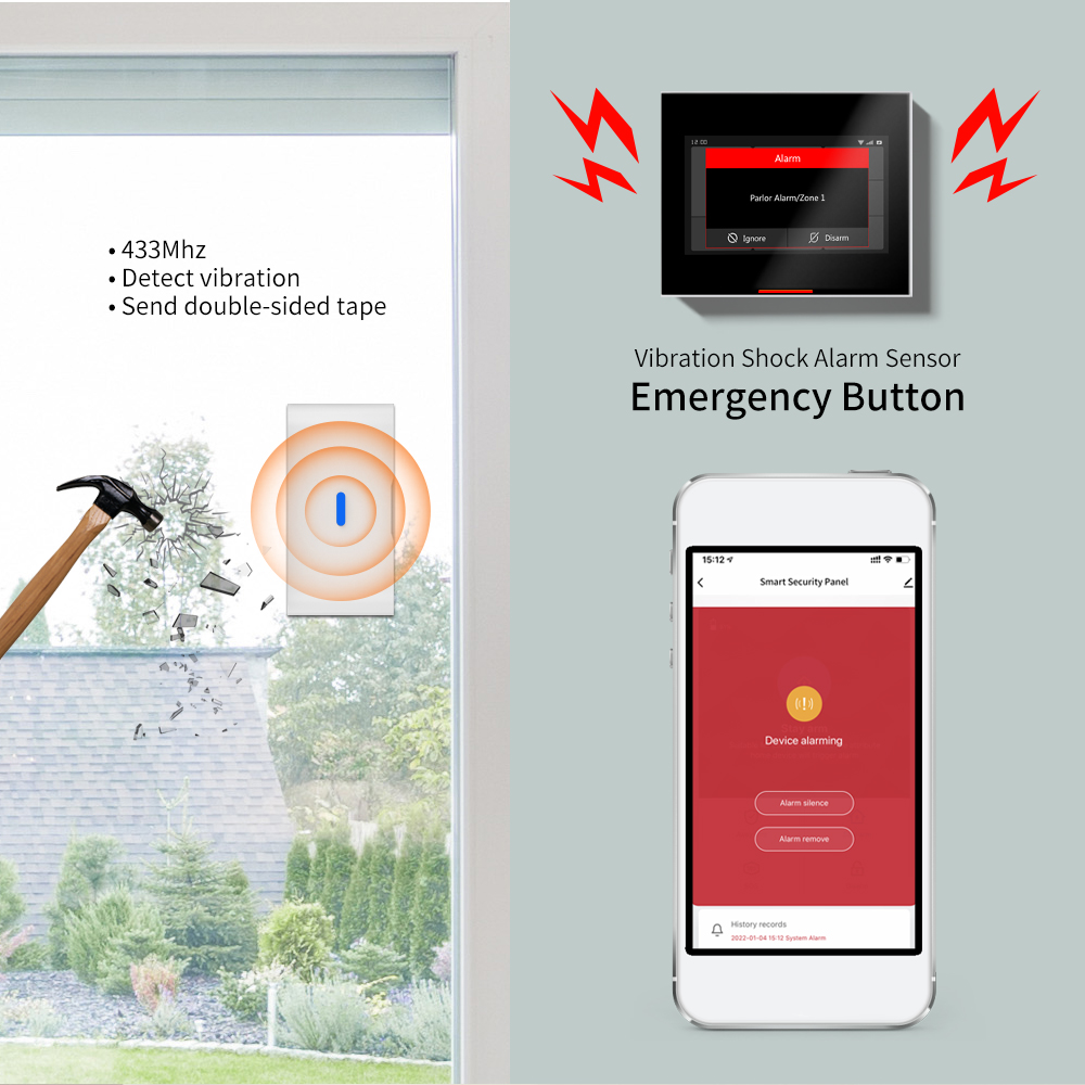 Sensor Getaran Pecah Kaca Nirk - Home Security Tools ulasan dan harga