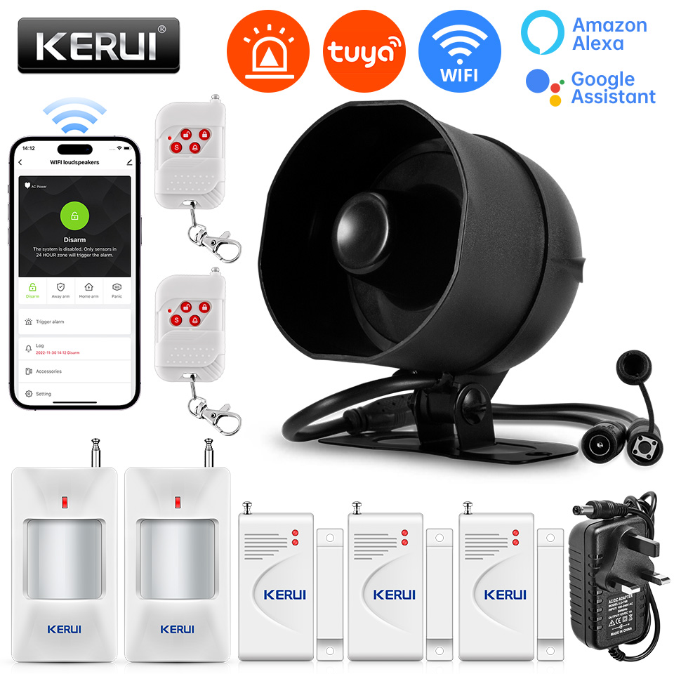 KERUI 120db Sistem Alarm Siren - Home Security Devices ulasan dan harga