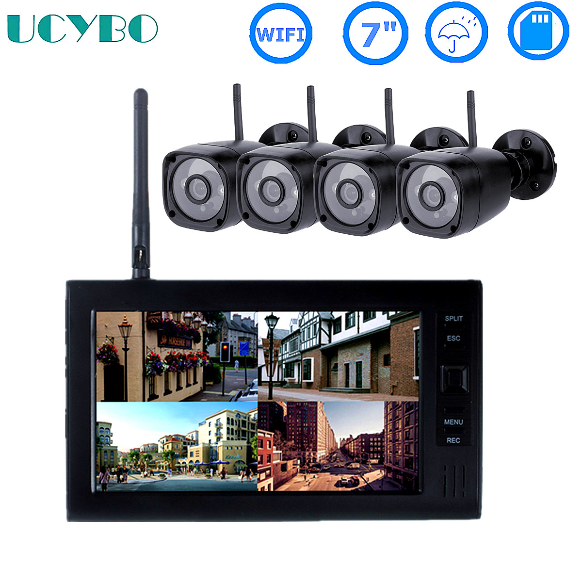 Kamera video cctv lcd 7 