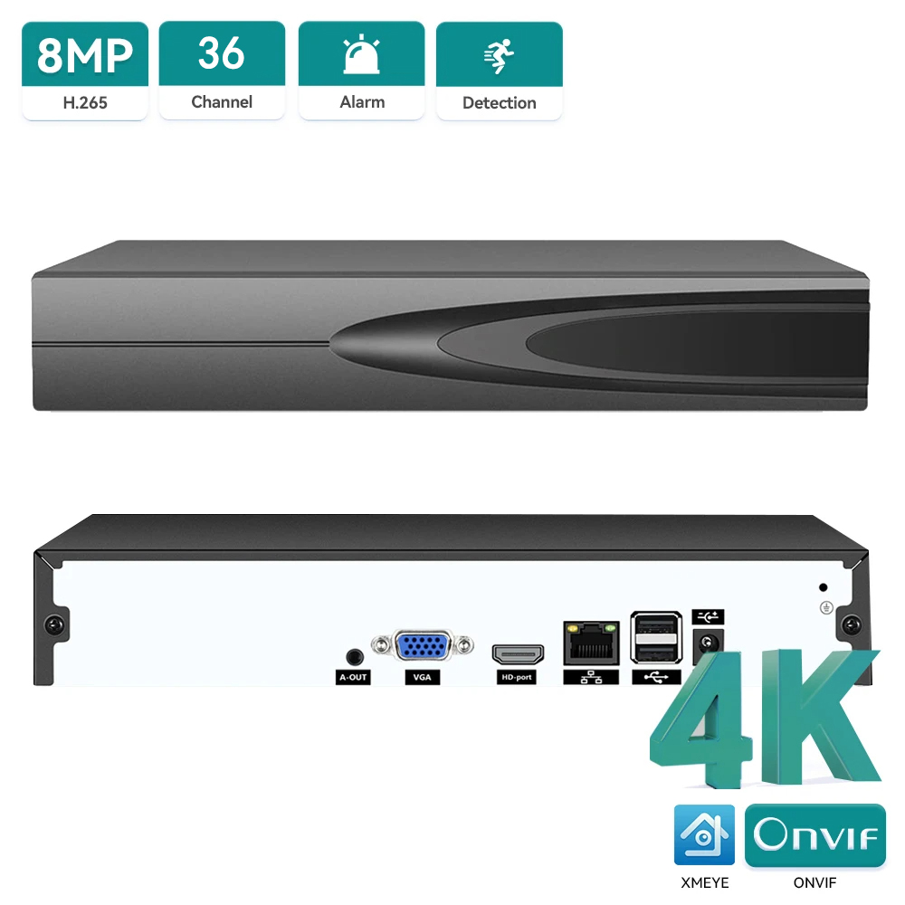 4K ONVIF CCTV NVR 36CH/16CH/10 - Home Security Systems ulasan dan harga