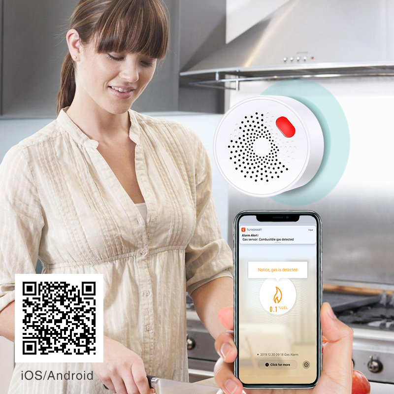 Tuya Sensor Gas alami Wifi rum - Home Security Devices ulasan dan harga